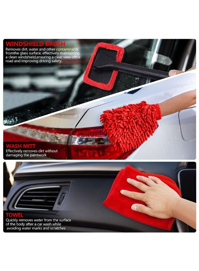 عام سيارة تنظيف فرشاة مجموعة 24 قطعة مجموعة ، فرشاة الحفر الكهربائية ، منفذ الهواء فرشاة ، حجر خندق تنظيف فرشاة ، الإسفنج - Image 3