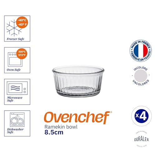 Duralex Ovenchef Clear Ramekin 8.5 cm 4 Pcs 130 ML (6008AC), Transparent, Medium - Image 5