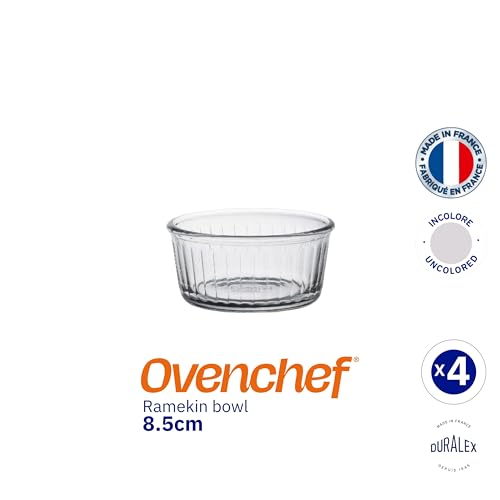 Duralex Ovenchef Clear Ramekin 8.5 cm 4 Pcs 130 ML (6008AC), Transparent, Medium - Image 3