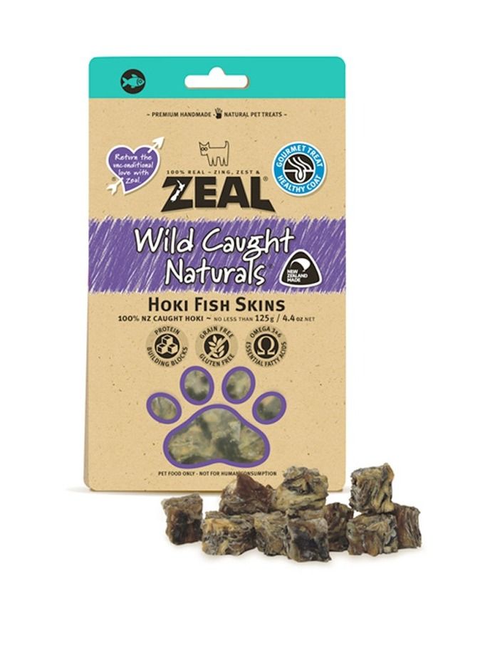 zeal Free Range Naturals Hoki Fish Skins Dog Treats 125g - Image 2