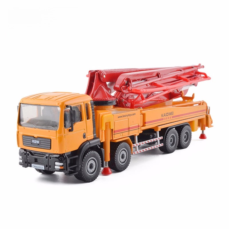 Authentic 1:55 Alloy Concrete Pump Truck Toy Model Red Yellow