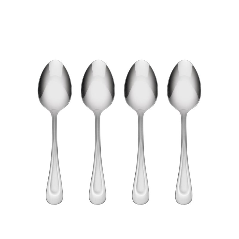 Oneida Satin Sand Dune Everyday Flatware Dinner Spoons Set of 4 180 Stainless Steel Silverware Set Dishwasher Safe