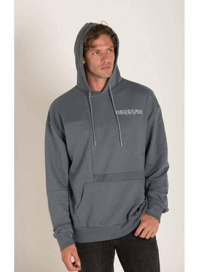 Marco Bergamo Cut Sew Embroidered Hoodie  - Image 1