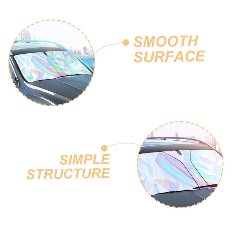 Universal Fit Car Windshield Sunshade with UV Protection Blocks Glare and Heat - Image 5