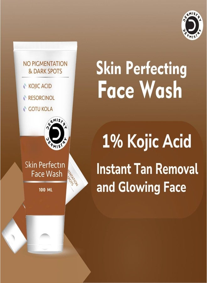Dermistry 1% Kojic Acid Gotukola Face Wash for Instant Pigmentation D De Tan Dark Spots Uneven Skin Tone Removal for Lightening Brightening Glowing Face Suits Men Women Dry Oily & All Skin Types-100ml - Image 2