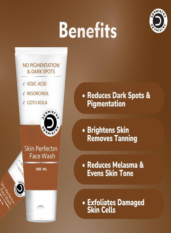 Dermistry 1% Kojic Acid Gotukola Face Wash for Instant Pigmentation D De Tan Dark Spots Uneven Skin Tone Removal for Lightening Brightening Glowing Face Suits Men Women Dry Oily & All Skin Types-100ml - Image 4
