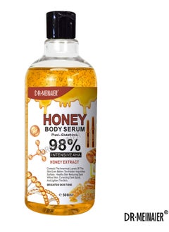 DR.MEINAIER Honey Body Serum Plus L-Glutathlone,98% Intensive Aha Honey Extract,Brightening Skin Tone 500ml 