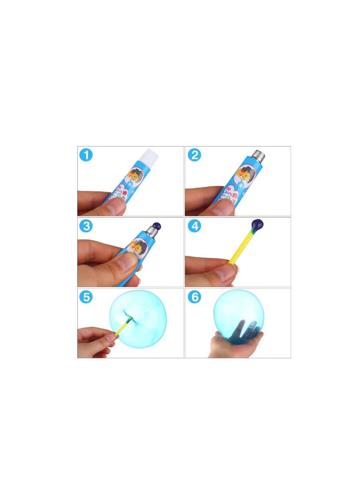 FLOWING 20PCS Blow Plastic Bubbles Toy Set, Large Bubble Balloons Bubble Blowing Products Collection Kid-Friendly Bubble Blowing Toys for Kids Outside Party Birthday Gift Toddler Outdoor Toys(Random Number of Each Color)  - Image 4