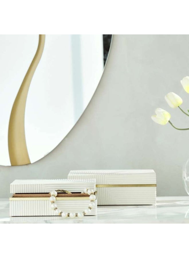 Pan Home Sansa Resin Decor Box - White - Image 4