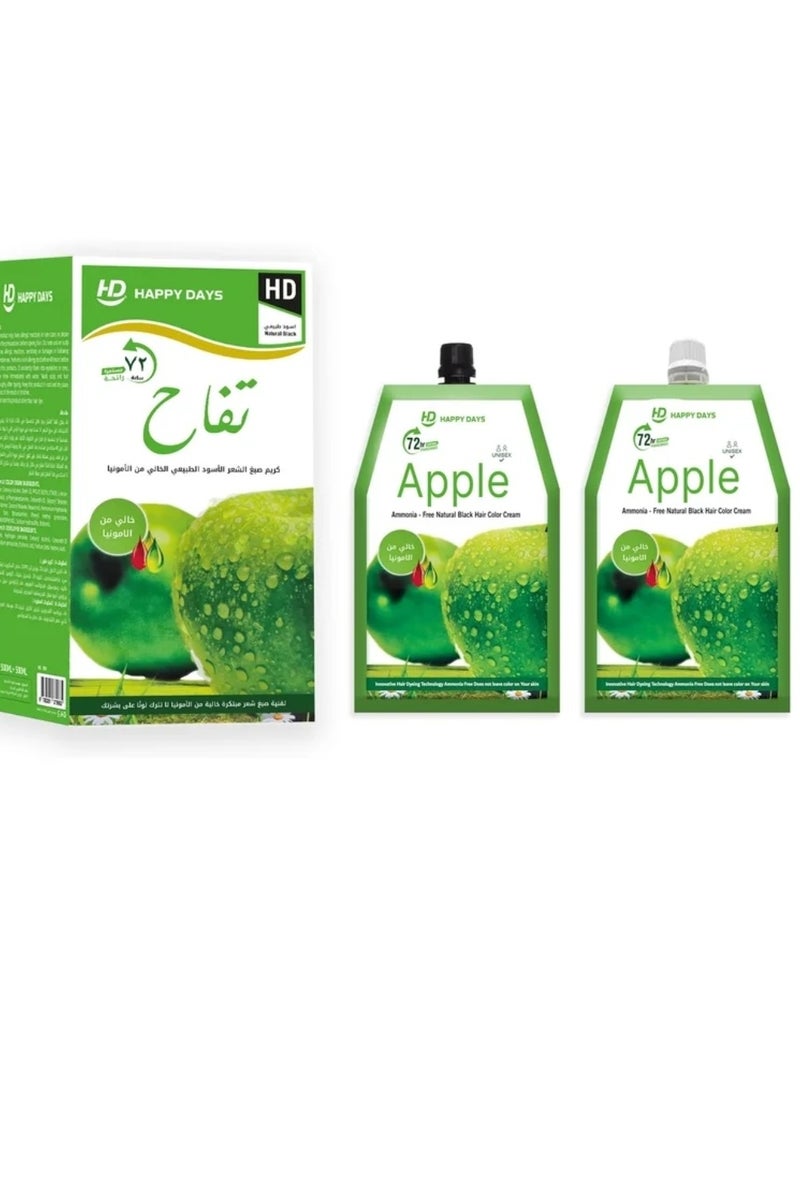 Happy Days Hair Treatment and Moisturizing Cream with Natural Ingredients, including Black Hair Coloring - Image 1