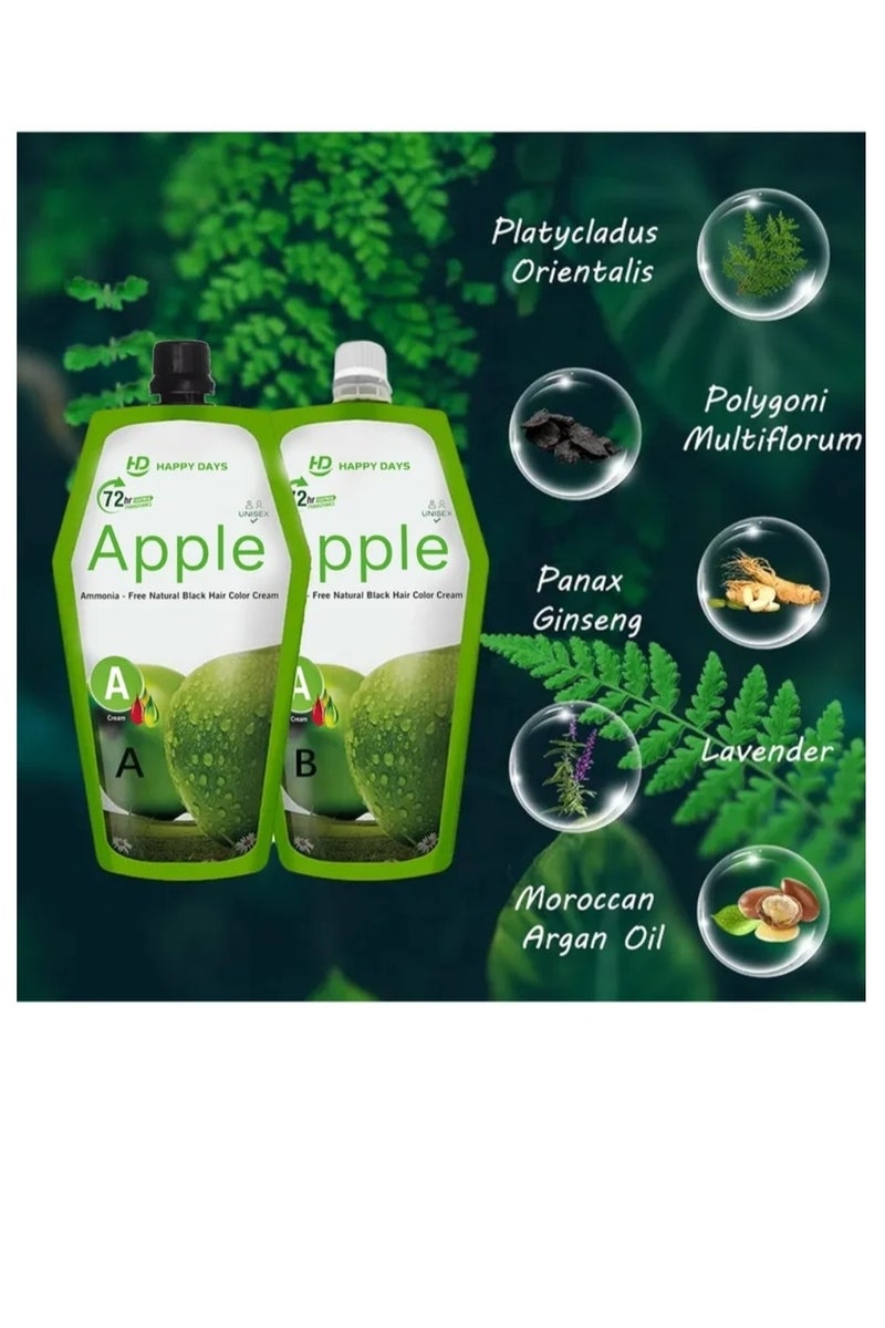 Happy Days Hair Treatment and Moisturizing Cream with Natural Ingredients, including Black Hair Coloring - Image 2