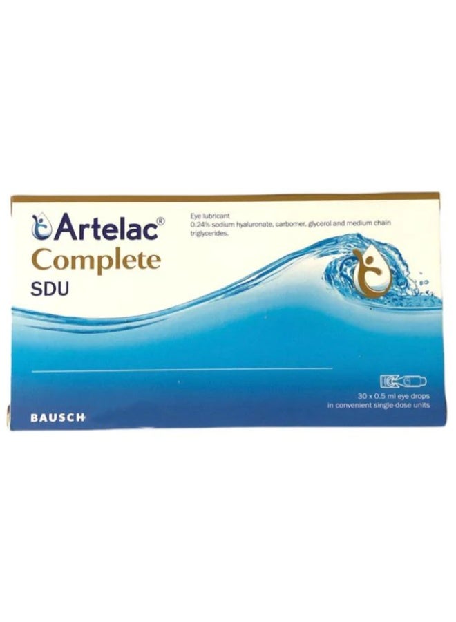 BAUSCH قطرات أرتيلاك كومبليت للعين، 30 وحدة جرعة واحدة - ترطيب مكثف وتخفيف جفاف العين - Image 1
