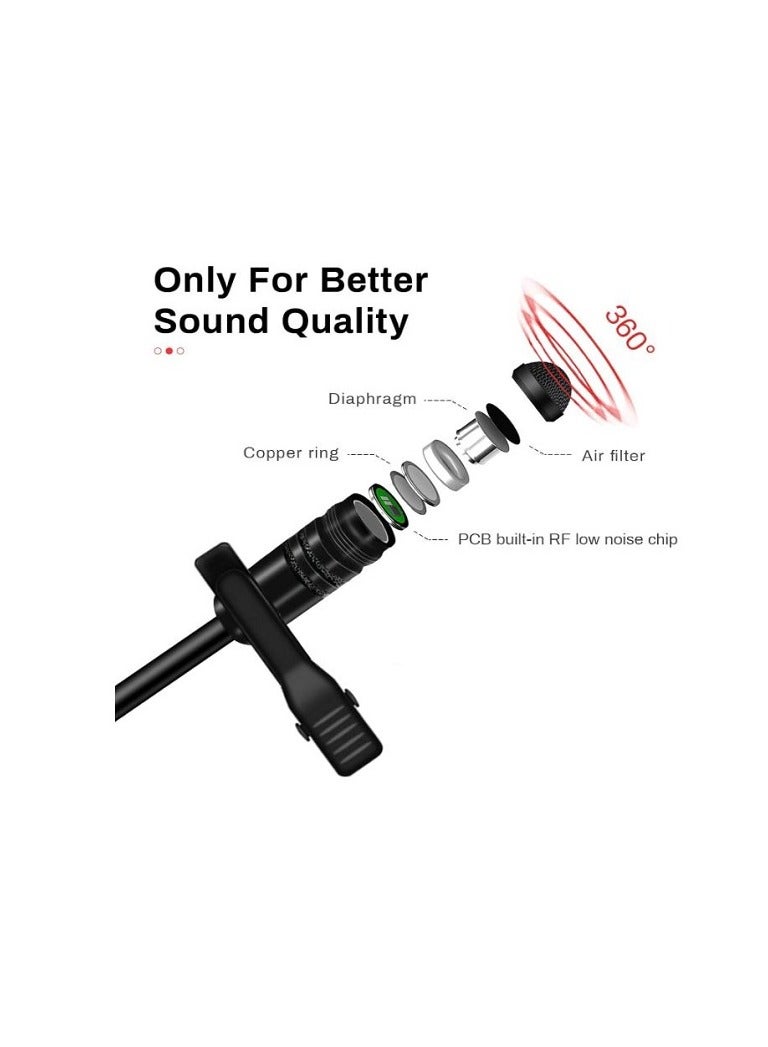 Lavalier Microphone USB-C Lapel Video Recording Mic LituFoto VV10 Professional Clip-on Mic with Omnidirectional Condenser for Video Conference, Stiudio, Noise Cancelling Mic (Type-C 6m/19.69ft - Image 3