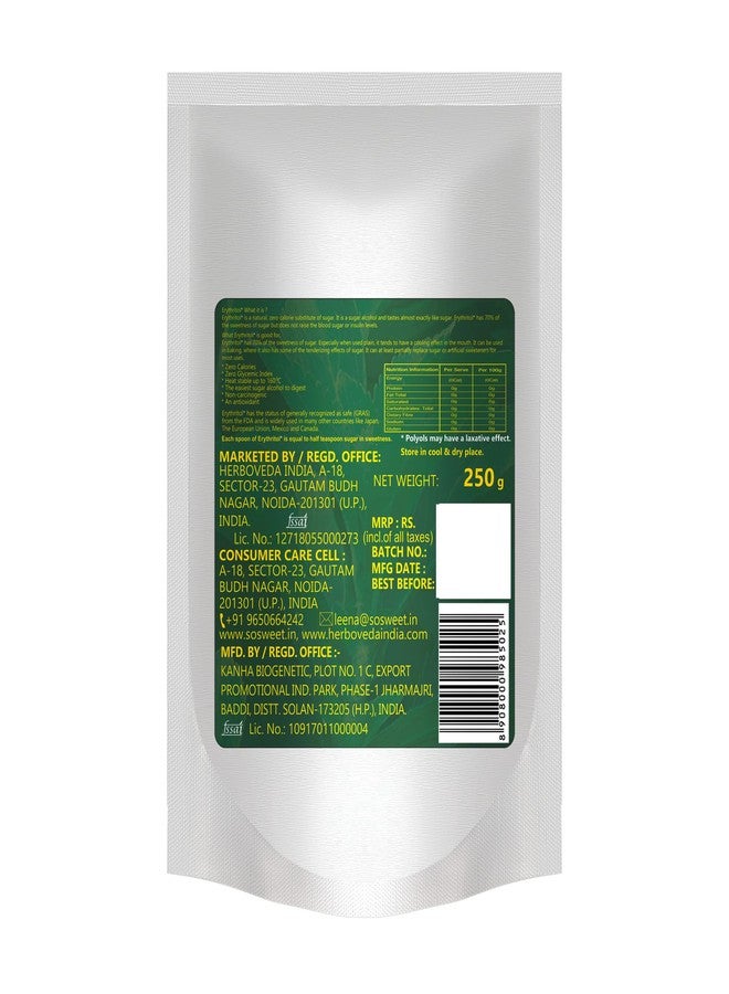 So Sweet 100% Natural Sweetener Sugarfree Erythritol 250 gm (Pack of 06) - Image 3