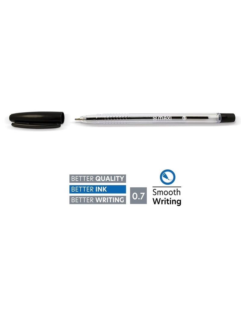 Maxi 50-Piece Ball Pen 0.7mm Tip Black Ink  - Image 2