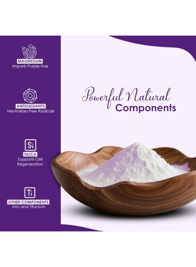 minature Brazilian Purple Clay Powder | For Detoxifying Skin | Natural Herbal Skin Care |Facial Cleansing mask | Use to make Masks, Creams, Scrubs, Bath Bombs, Body Wash and Soaps | For Gentle Care Made In India | 100g (3.5Oz) - Image 3