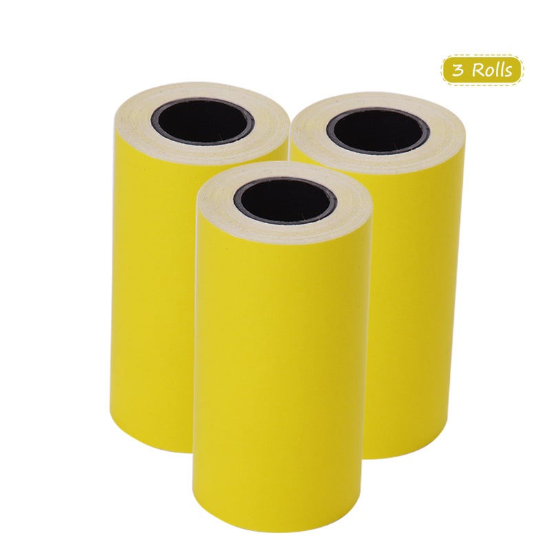 Printable Color Sticker Paper Roll Direct Thermal Paper with Self-adhesive 57*30mm(2.17*1.18in) for PeriPage A6 Pocket Thermal Printer for PAPERANG P1/P2 Mini Photo Printer, 3 Rolls - Image 5