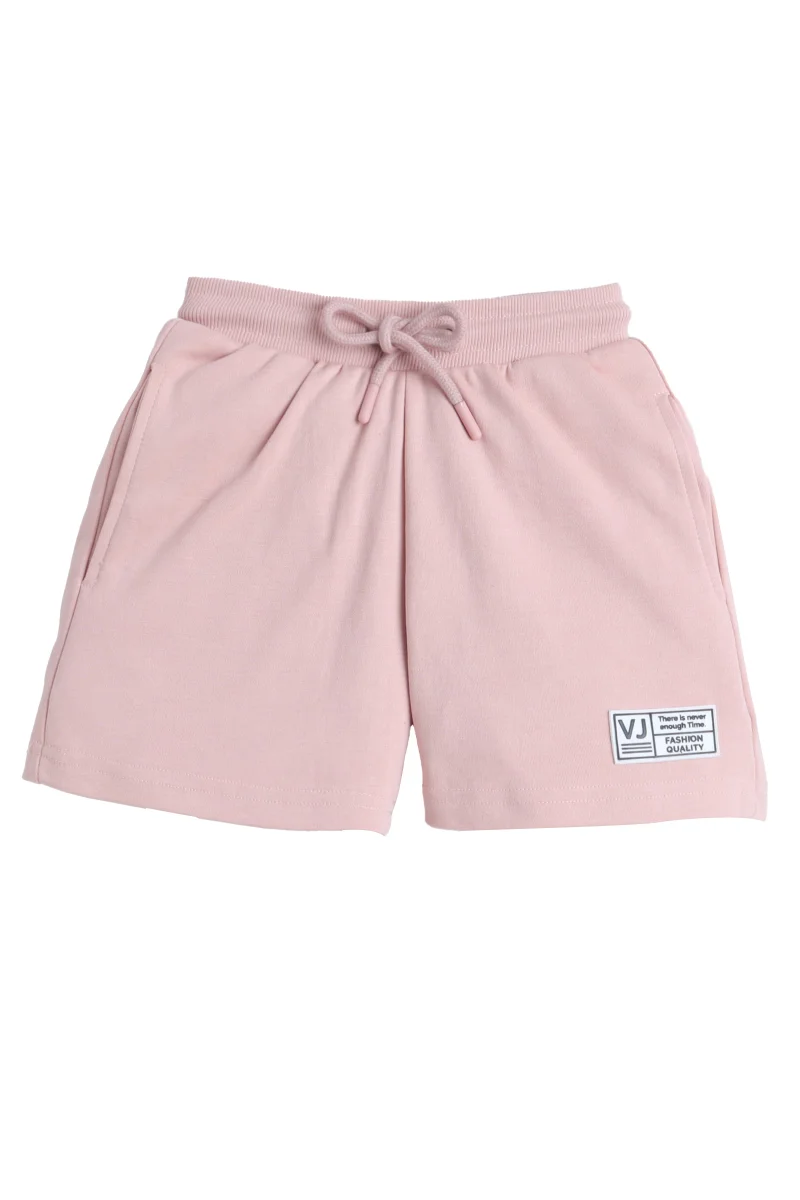 victor and jane "Boys Cotton Interlock Tee &amp; Shorts Set – Peach "