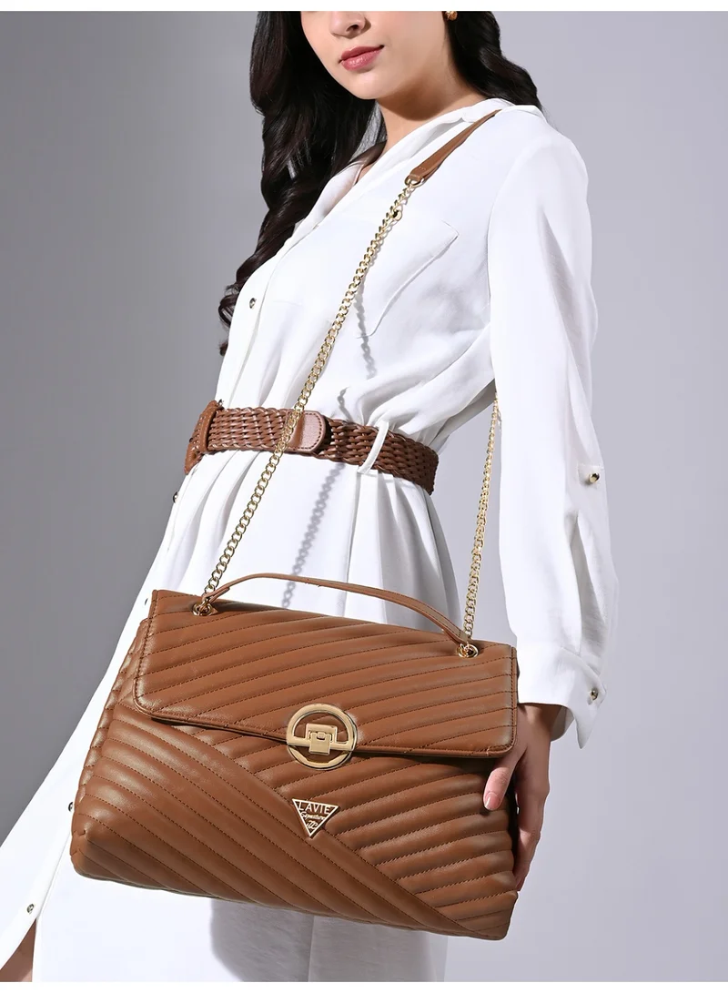 لافي حقيبة ساتشيل نسائية مبطنة كبيرة بتصميم دينفر المميز تان