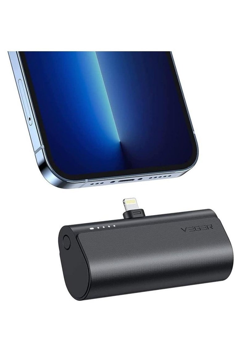 Mini Portable Powerbank 5000mAh Fast Charging 20W PD, QC 3.0 External Battery Built-in Plug-in-Use Portable Charger Compatible for iPhone 13/12/11/XR/X/8/7/6/Plus  - Image 1