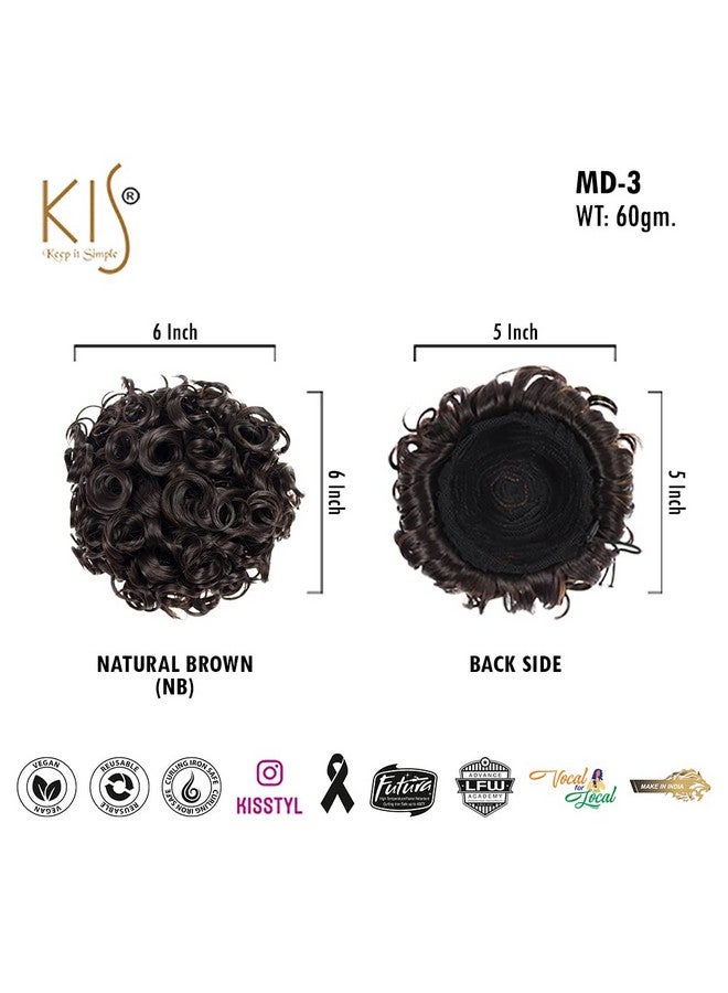 KIS Hair Bun Hair Accessories Extension Hair For Women Artificial Hair Bun For Women Rubber Bands For Women False Hair Messy Bun Scrunchie Hair Scrunchies For Women Bun (Md3 Nb) - Image 3