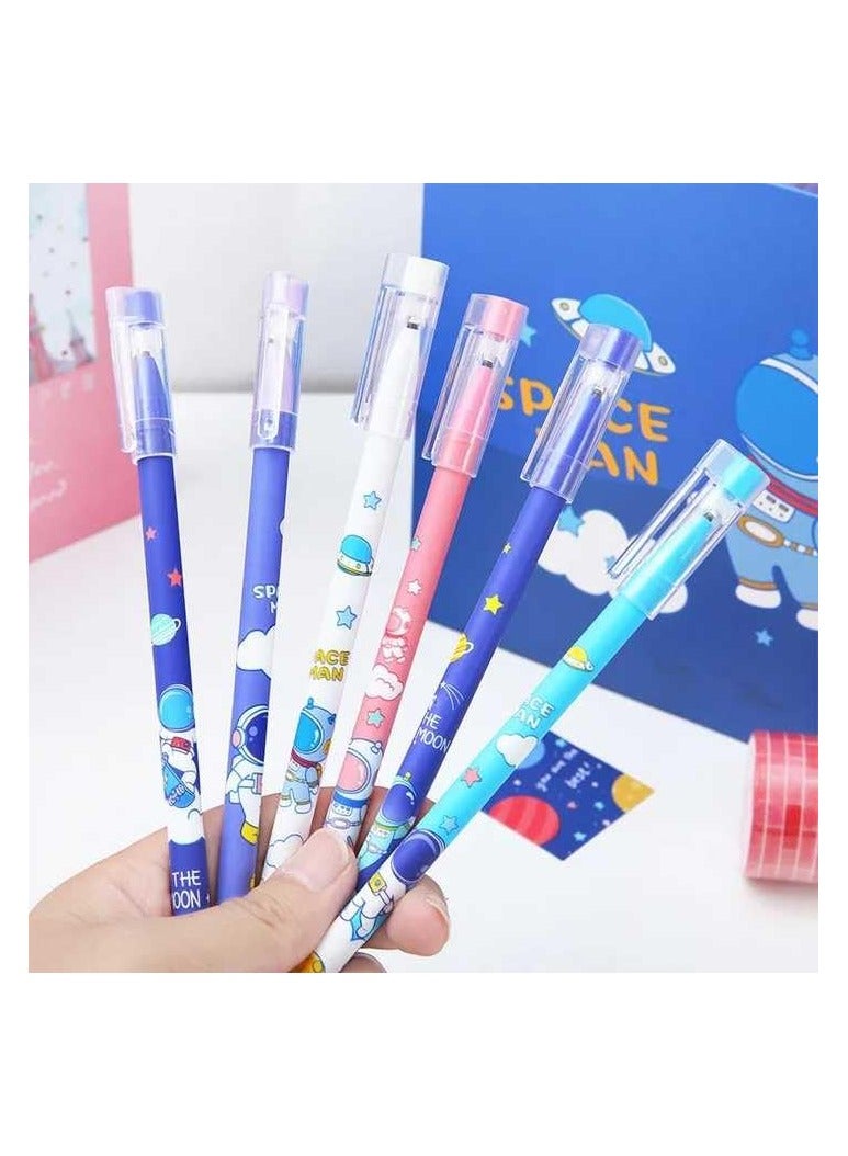 Generic Erasable Gel Pens with Magic Eraser Attached 0.5mm, Cute Erasable Pens, Student Gifts, Office Supplies 5 Dry Erase Pens  - Image 1