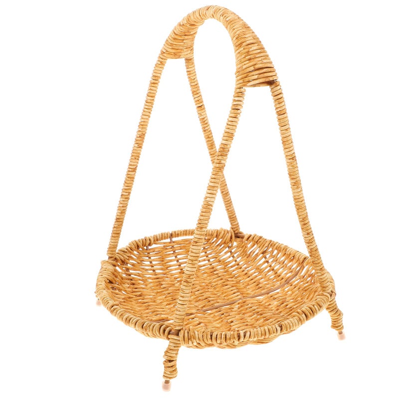 Woven Caramel Kitchen Basket 25 5X22 Cm Fruit Container Handheld Organizer - Image 2