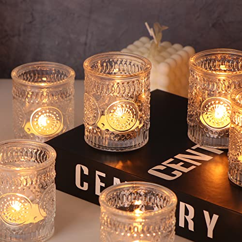 Lanttu 12PCS Glass Votive Candle Holder for Wedding Table Centerpiece, Clear Tea Lights Candle Holders for Dinner Birthday Party Decor - Image 5