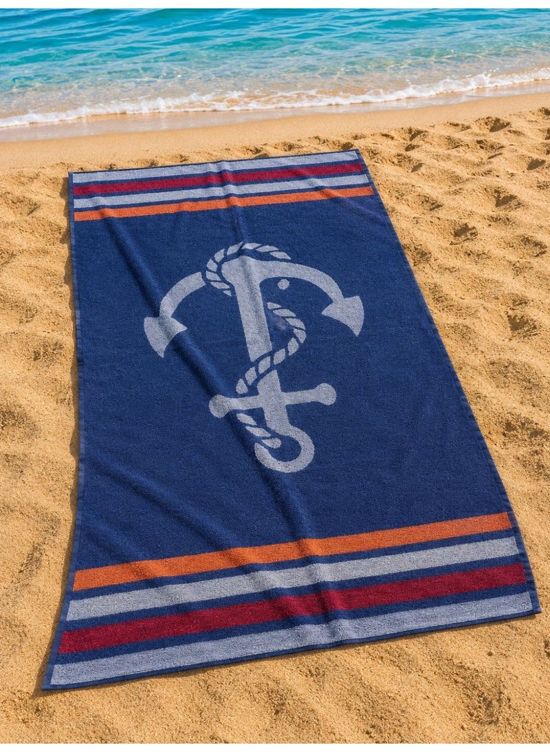 snooze Cotton beach towel, 170*90 cm, ocean design - Image 2