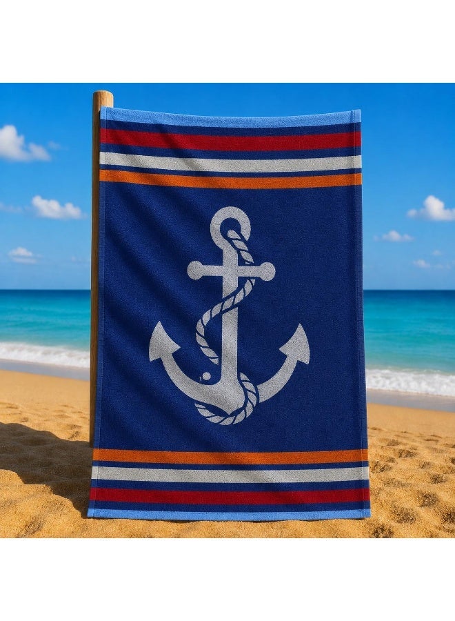 snooze Cotton beach towel, 170*90 cm, ocean design - Image 1
