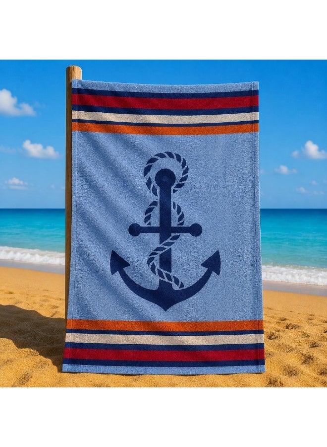 snooze Cotton beach towel, 170*90 cm, ocean design - Image 3