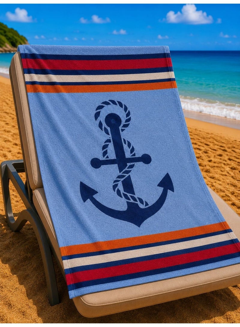 snooze Cotton beach towel, 170*90 cm, ocean design - Image 4