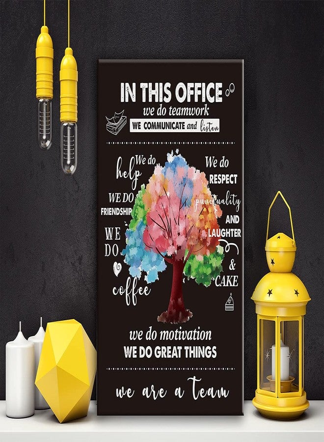 Hijie Motivational Office Framed Canvas Wall Art, Occupational Therapist In This Office We Are A Team Framed Canvas | Team Spirit, Office Posters Decor, Office Walls 11.5" X 15" - Image 4
