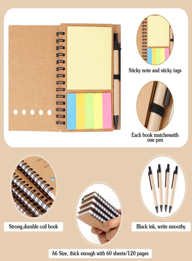 ERUW Inspirational Spiral Notebook 4 Sets Employee Appreciation Gifts Bulk Team Office/Students Thank You Gifts Journal Lined Pocket Notepad,Note Pads for Nurse Teacher Employees Coworker Volunteer - Image 5
