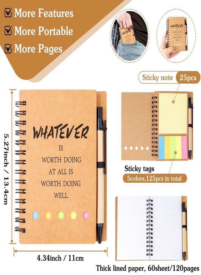 ERUW Inspirational Spiral Notebook 4 Sets Employee Appreciation Gifts Bulk Team Office/Students Thank You Gifts Journal Lined Pocket Notepad,Note Pads for Nurse Teacher Employees Coworker Volunteer - Image 2