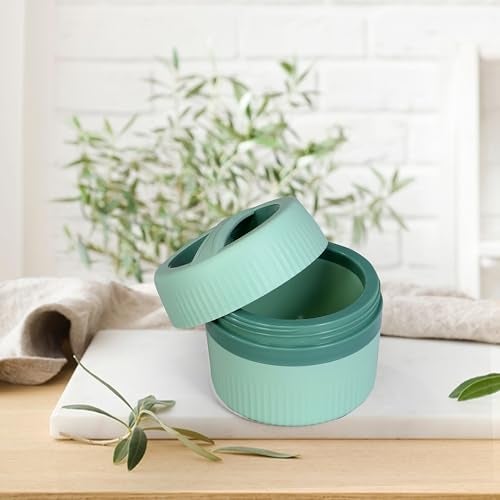 FWQPRA Insulated Bento Box Portable Stainless Steel Food Container Round Microwave Safe Stackable Leakproof Thermal Food Container for Adult Men Women (Green) - Image 5