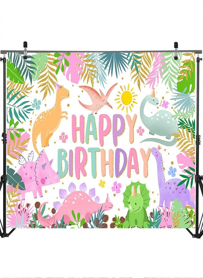 Mocsicka Dinosaur Birthday Backdrop Cartoon Dinosaur Birthday Background Party Decor Dinosaur World Banner Dinosaur Theme Birthday Party Backdrop Supplies for Kids (7x5ft) - Image 4