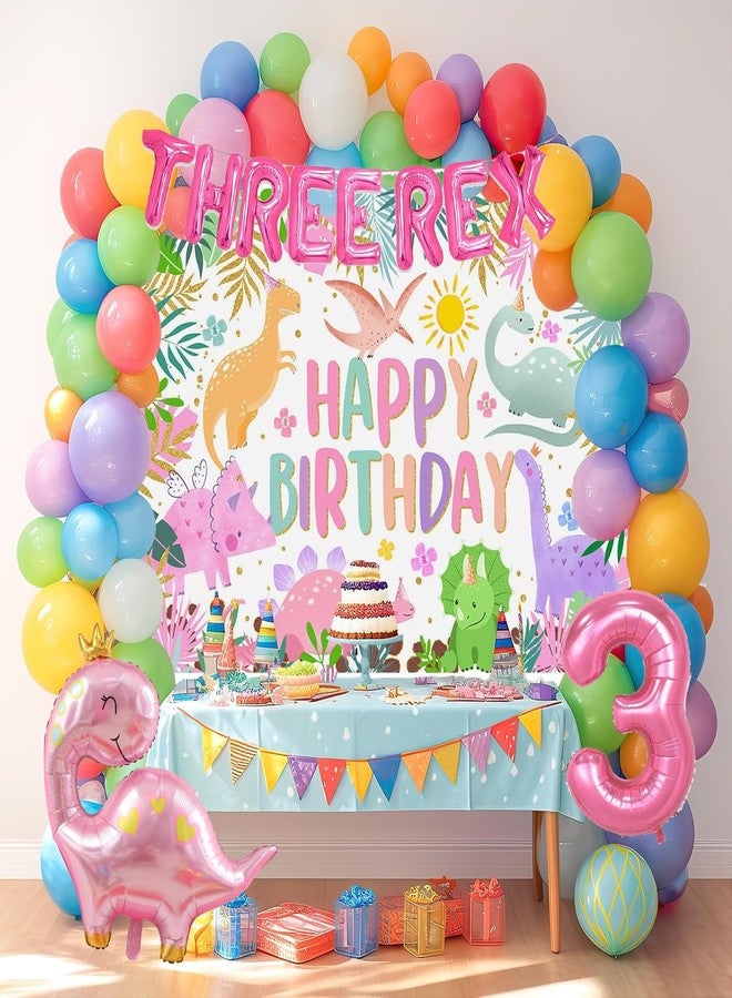 Mocsicka Dinosaur Birthday Backdrop Cartoon Dinosaur Birthday Background Party Decor Dinosaur World Banner Dinosaur Theme Birthday Party Backdrop Supplies for Kids (7x5ft) - Image 3