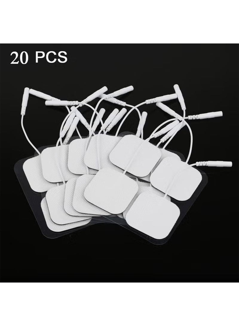 Generic 20 Piece 5 x 5 cm Self Adhesive Replacement Tens Pads Electrode Electrode Pads for Muscle Stimulator Massager Self-Adhesive TENS Pads for Electrotherapy  - Image 1