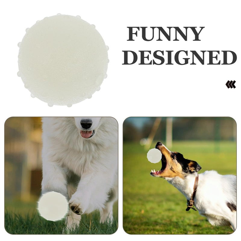 Glow In Low Light Pet Ball 6cm TPR Squeaky Bounce Fetch Toy For Small Medium Dogs - Image 4