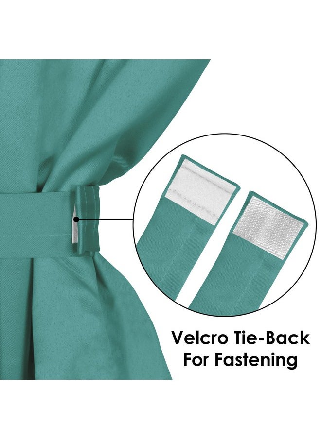 Story@Home Story@Home Blackout Window Curtains 5 feet Long Set of 4 | Solid Design Windows Curtain | Thermal Insulated Curtains | Room Darkening Curtains | Curtains for Living Room | (116 x 152 cm, Mint Green)  - Image 4