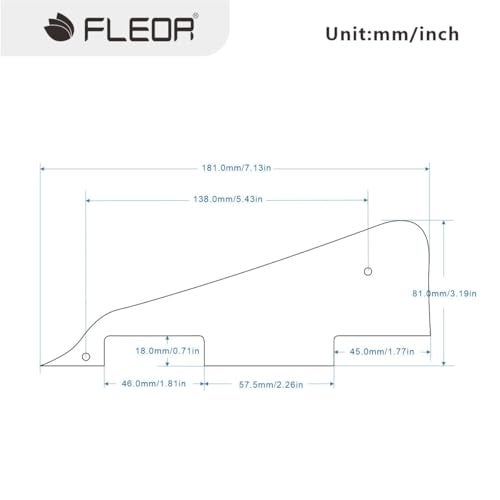 FLEOR 4Ply Black Pearl Pickguard Back Plate Screws Set & Switch Ring & Bracket Fit LP Style Guitar Pickguard Replacement - Image 2