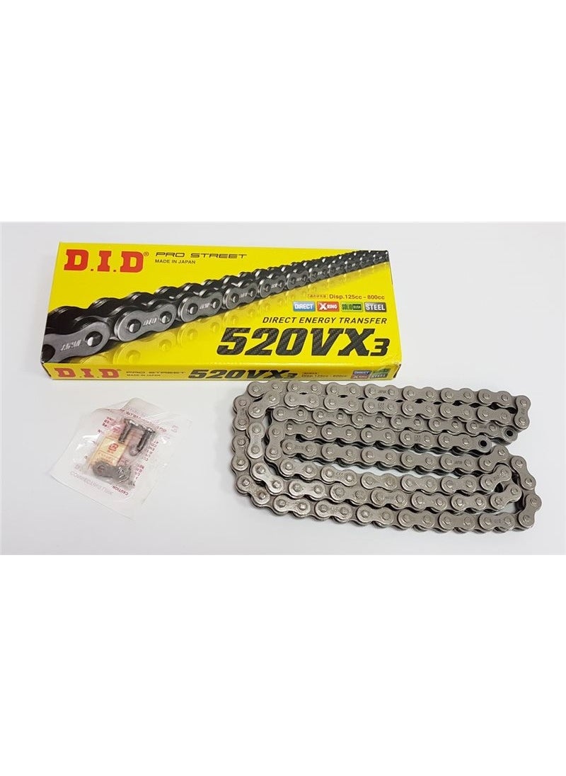 DID - Dıd 520 Vx3 112 Links Motorcycle Chain - Image 1