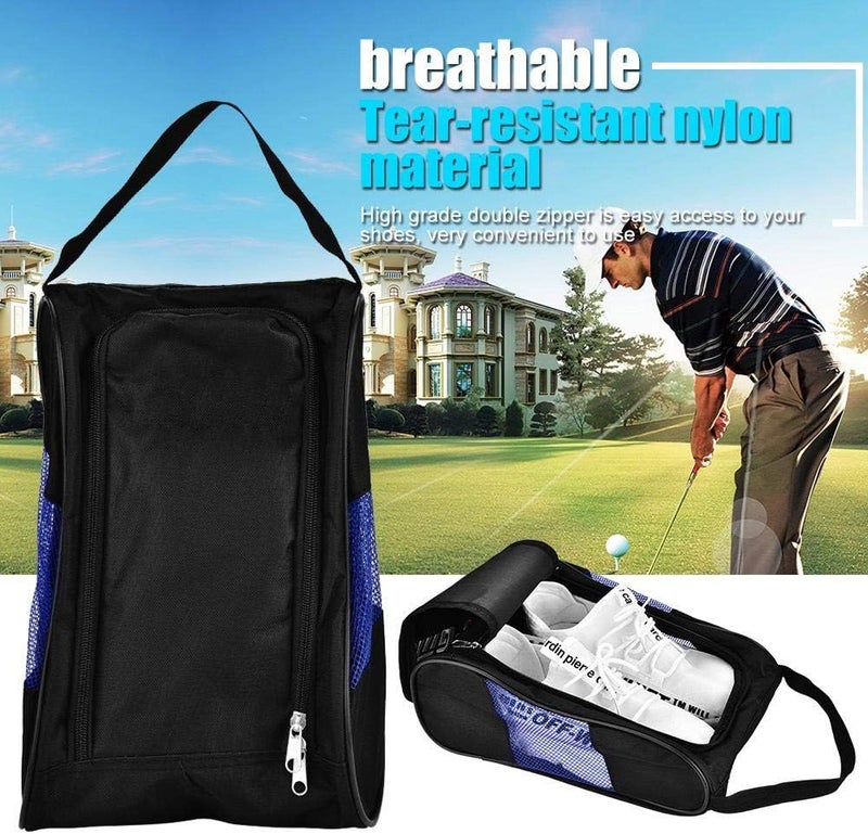 ZERONE Portable Golf Shoes Bag Breathable Dust-Proof Storage Organiser Zippered Shoe Bag with Pocket for Storing Sports Accessories Unisex - Image 4