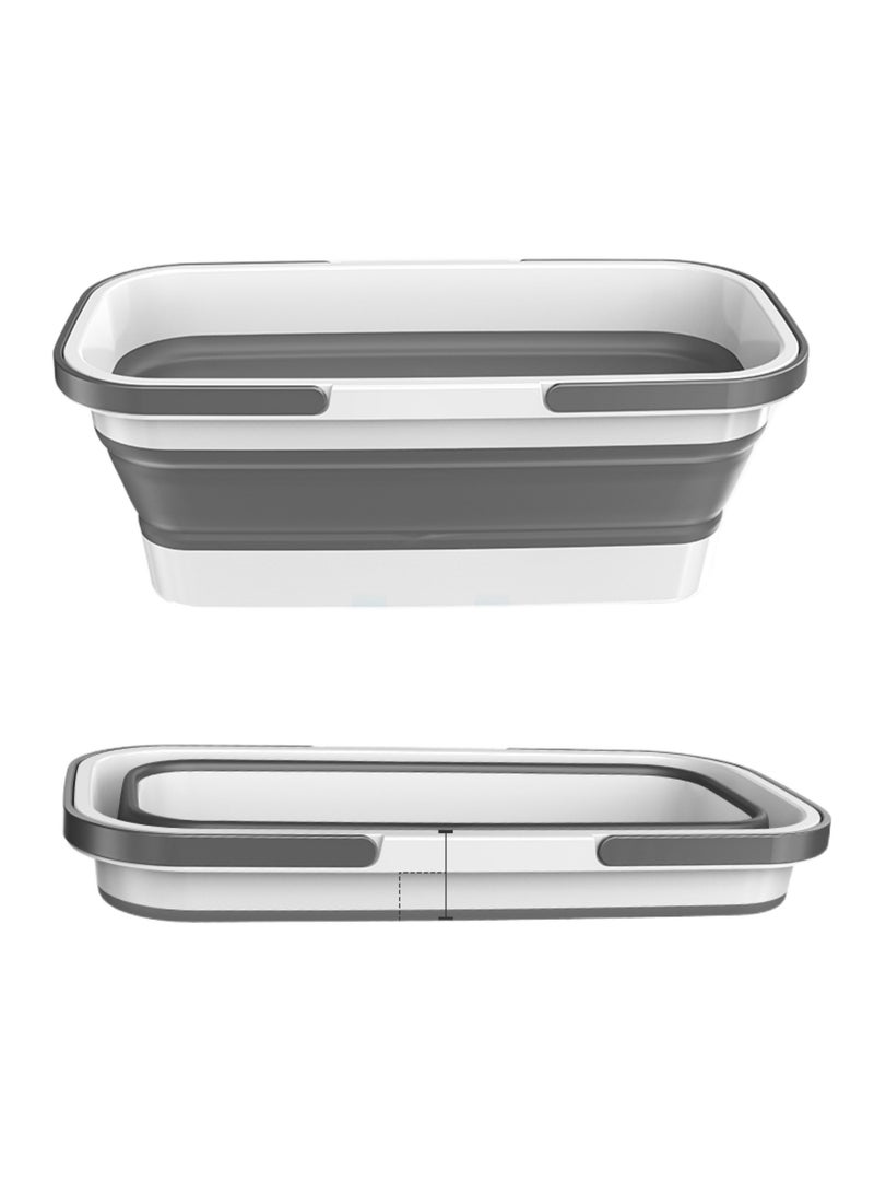 نوفولان دلو ممسحة قابل للطي، دلو سيليكون قابل للطي، دلو ممسحة مسطح منزلي، دلو غسيل سيارات خارجي، دلو مياه بلاستيكي محمول، حوض غسيل، تنظيف الأرضيات، تخزين سريع الطي (كبير) - Image 1