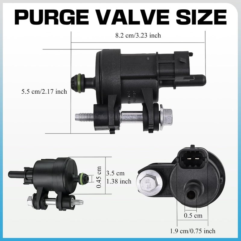 Vapor Canister Purge Valve - Compatible with Buick Enclave, LaCrosse, Cadillac ATS, CTS, SRX, XTS, Chevy Caprice, Equinox, Impala, GMC Acadia, Canyon, Terrain - Replaces 12610560, 12690512, 911082 - Image 2