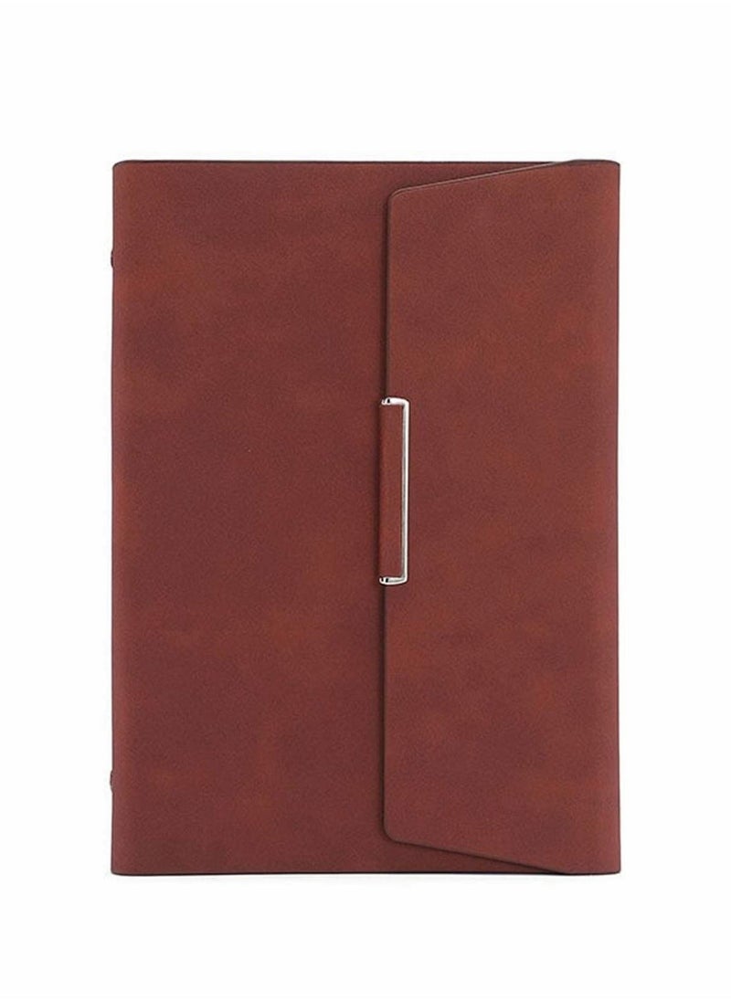 Excefore A5 3-Folds Loose-Leaf Notebook Business Office Diary 235 * 175mm Brown  - Image 1