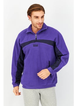 adidas Originals Men Sportswear Fit Training Sweatshirt, Purple  - Image 1
