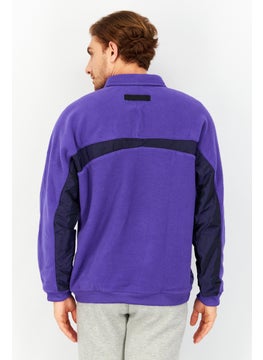 adidas Originals Men Sportswear Fit Training Sweatshirt, Purple  - Image 3