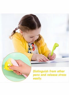 XiuWoo Gel Ink Pens with Black Ink, 9 Pcs Cute Cartoon Signature Pens, Animal Squishy Kawaii Decompression Toy Funny Children School Season Gifts  - Image 3